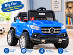 Kids Electric Ride-On Car – Blue 2-Seater Toy Car with LED Lights