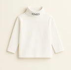 Soft White Baby High-Neck Full-Sleeve Shirt