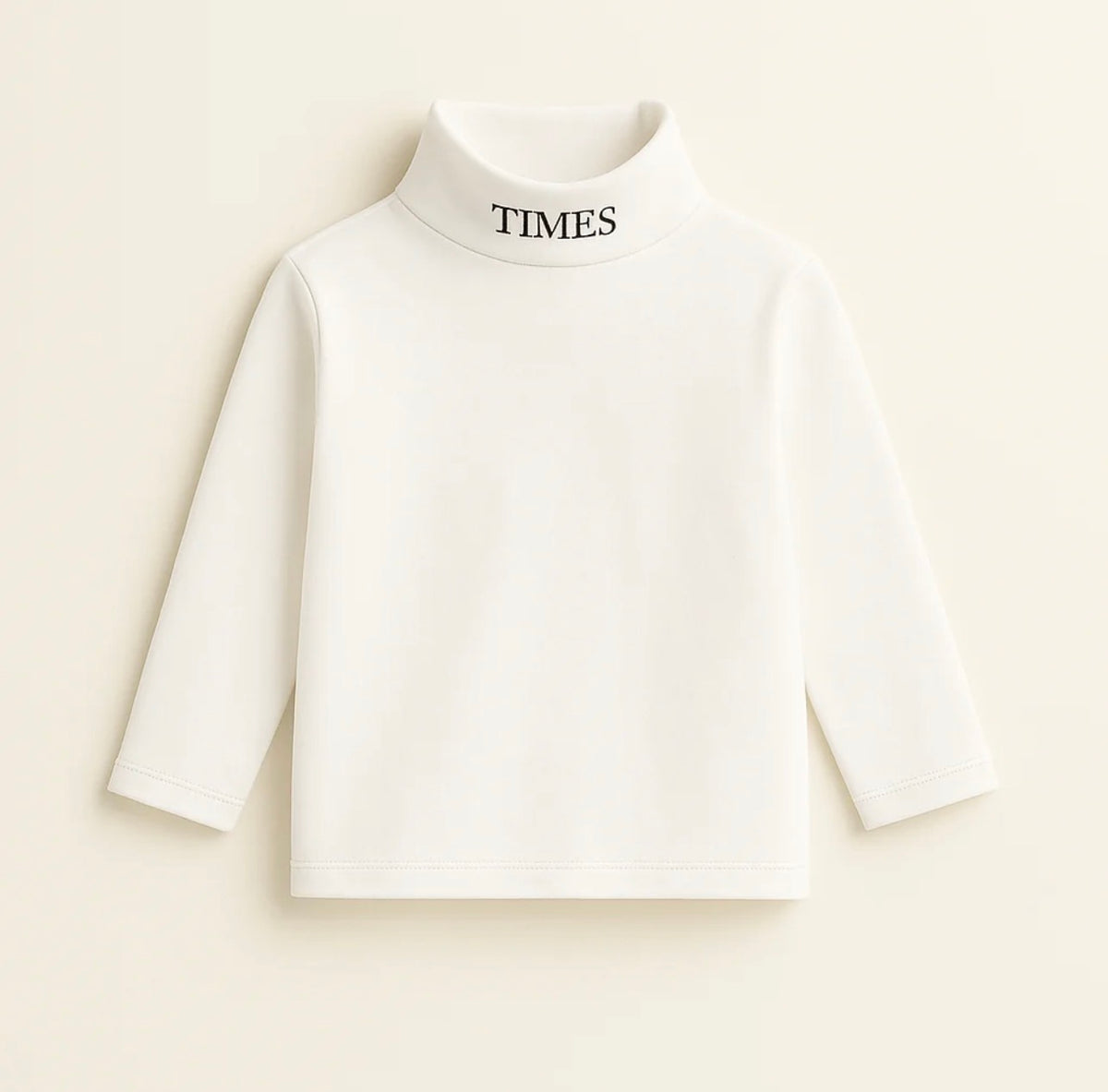 Soft White Baby High-Neck Full-Sleeve Shirt